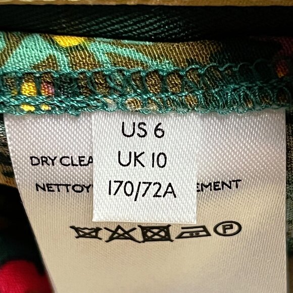 Anthropologie Floral Wide Leg Pants - Multicolor Size 6 Good Conditition - Picture 12 of 15